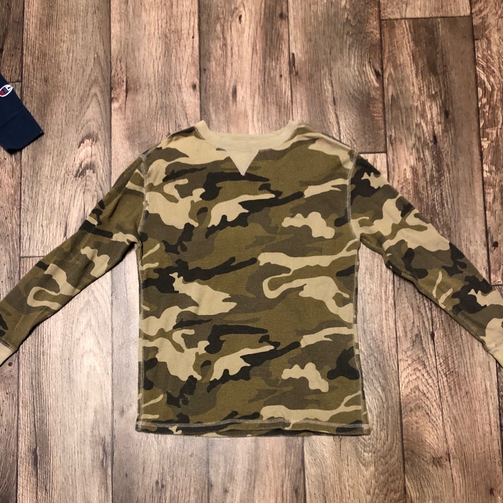 Boys Long Sleeve Shirt Bundle M-L | Champion Gap Kids Camo Thermal 3-Pack - Picture 4 of 4